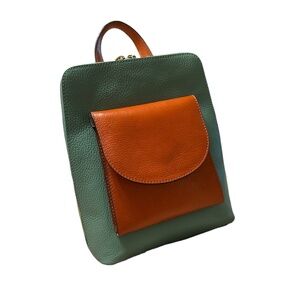 Italian leather backpack